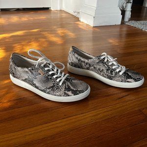 Ecco Women's Sneakers - Black and White Snakeskin